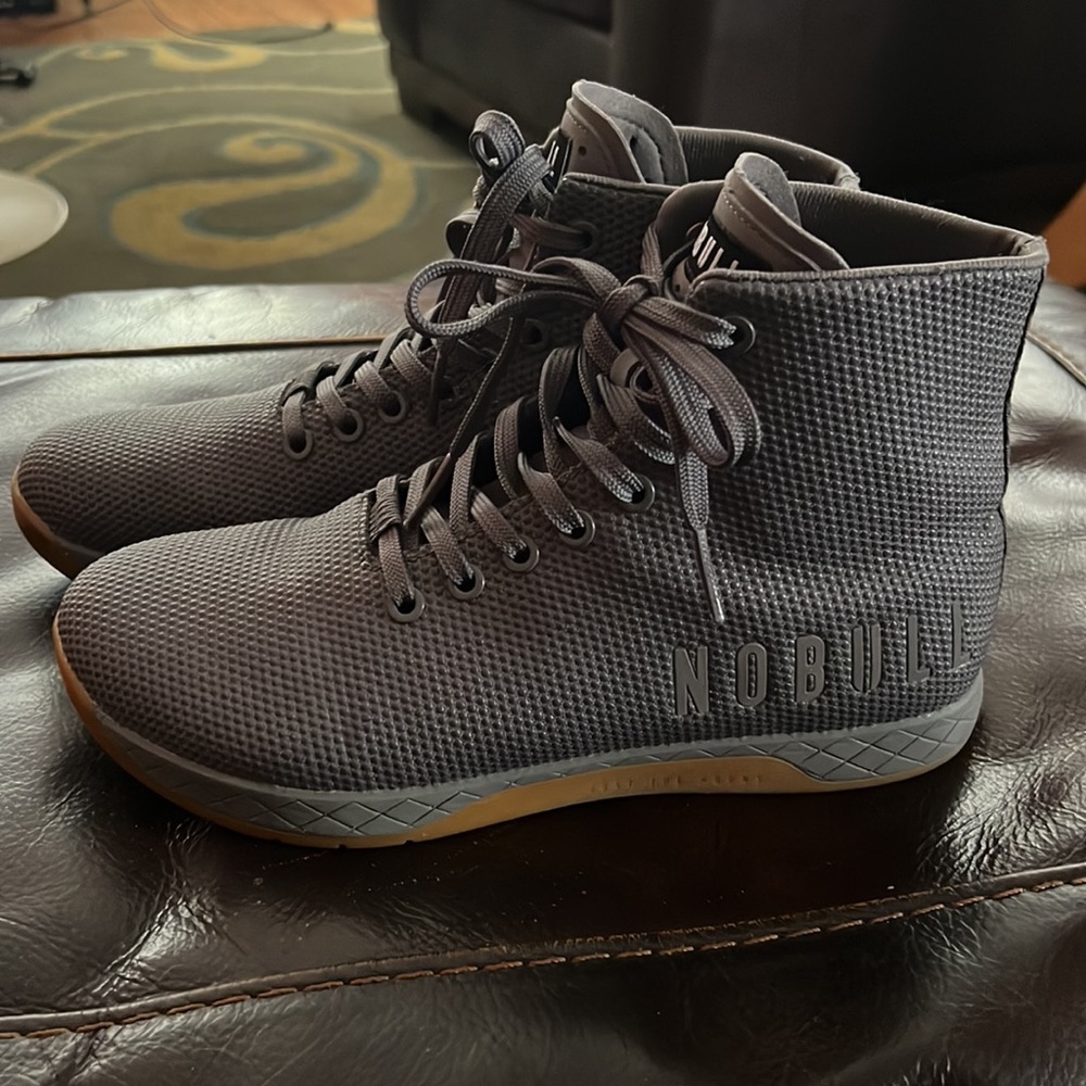 NOBULL High-top dark gray gum trainer shoe